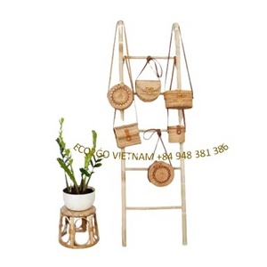 Hot Sales Abibaba Natural Bamboo Ladder Shelf/ Bamboo Steps Ladder For Bedroom Bathroom Living room