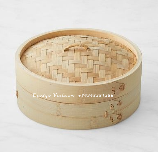 Eco-friendly Bamboo Food Steamer Baskets With Liner/ Mini Bamboo Steamer Favors/ Bamboo Food Steamer Wedding Favors