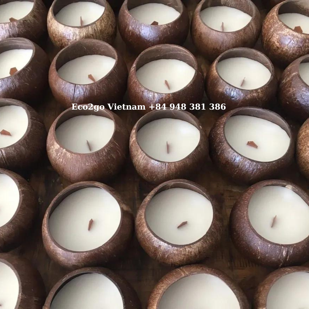 100% Natural Coconut Candle Bowl/ Coconut Shell Candle Bowl/ Coconut Bowl For Candle With High Quality And Good Price By Vietnam