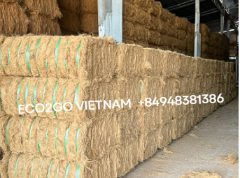 Manufacturers Coconut Fiber Bale For Export High Quality from Eco2go/Jute fiber coconut fiber / Bulk coconut fiber bale Vietnam