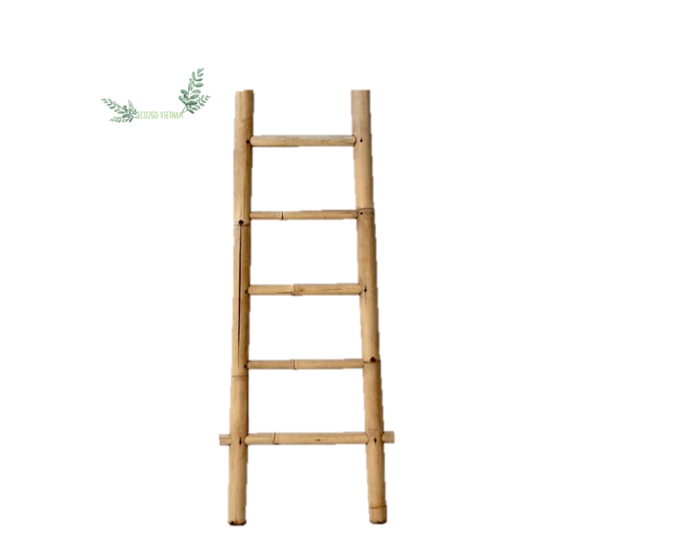 Decorative wooden Bamboo ladders/Bamboo Ladder Towel Rack 100% Natural Bamboo Made in Eco2go Viet Nam