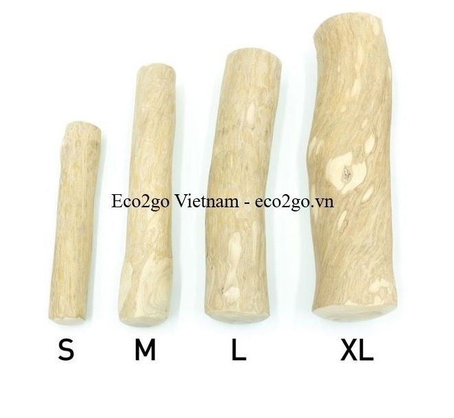 Biodegradable and sustainable Coffee Wood Tug/ Natural Dog Chew Toys Safety 100% For Pet at only Eco2go Vietnam