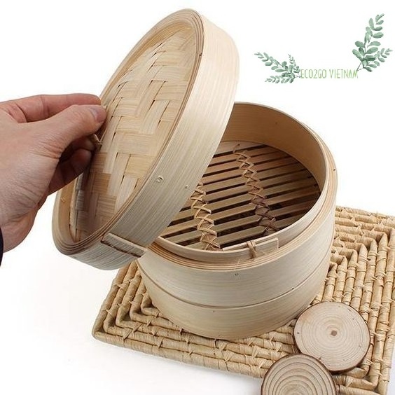 Custom Size Or Mini Bamboo Steamer Basket Party Favor With Cheap Price From Eco2go Vietnam