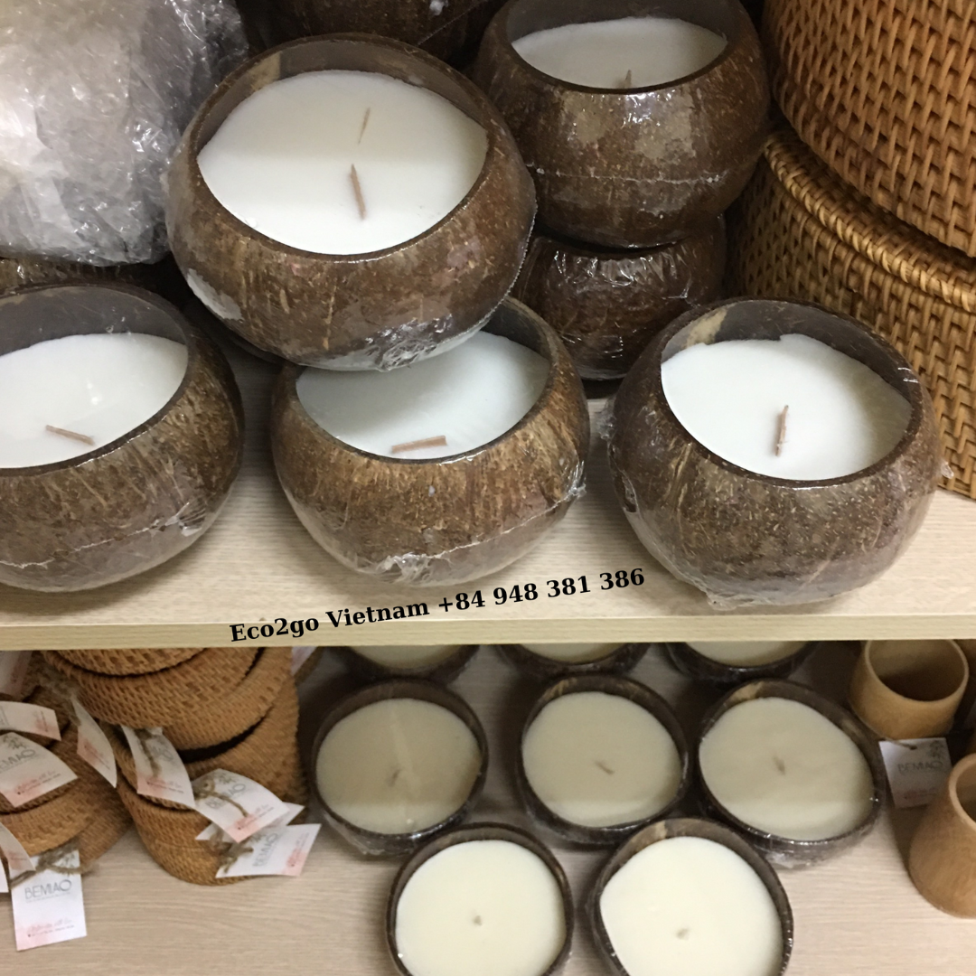 100% Natural Coconut Candle Bowl/ Coconut Shell Candle Bowl/ Coconut Bowl For Candle With High Quality And Good Price By Vietnam