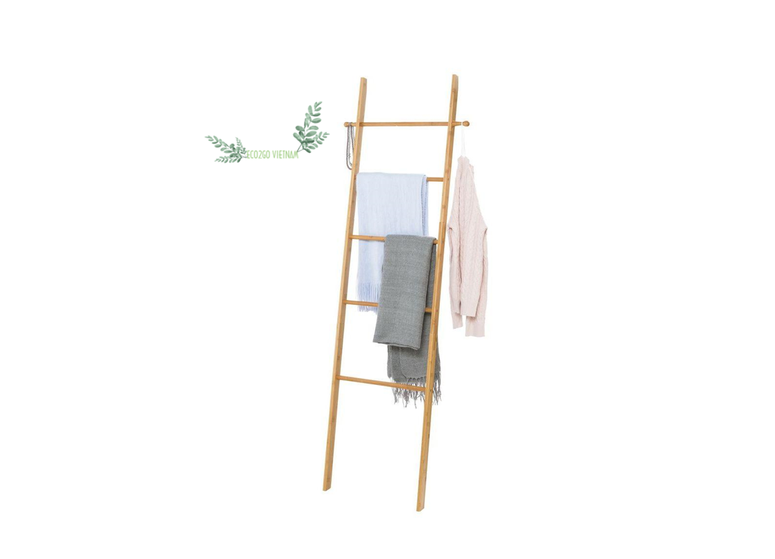 Best Sales 2024 Fashion and Natural Bamboo Ladder Bath Towel Rack Hanging Clothes at Bathroom, Bedroom