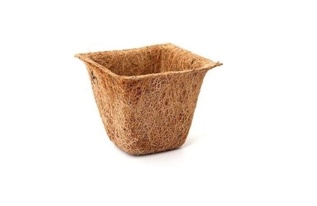 Wholesale 2024 100% Natural Biodegradable Coconut fiber pot/ Coconut fiber coir plant pot for planting decorating your garden