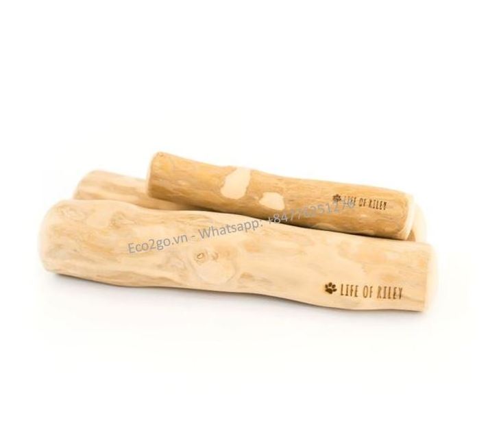 Customized Design Natural Coffee Wood Dog Chew Toys/ Coffee Wood Chew Dog Laser Logo Made In Vietnam