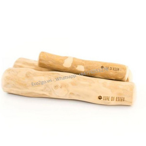 Customized Design Natural Coffee Wood Dog Chew Toys/ Coffee Wood Chew Dog Laser Logo Made In Vietnam