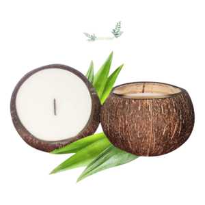 Scented Coconut Bowl Premium Soy Wood Wicked Scented Candle Natural Coconut Shell Eco Friendly Ideal for Home and Beach Decor