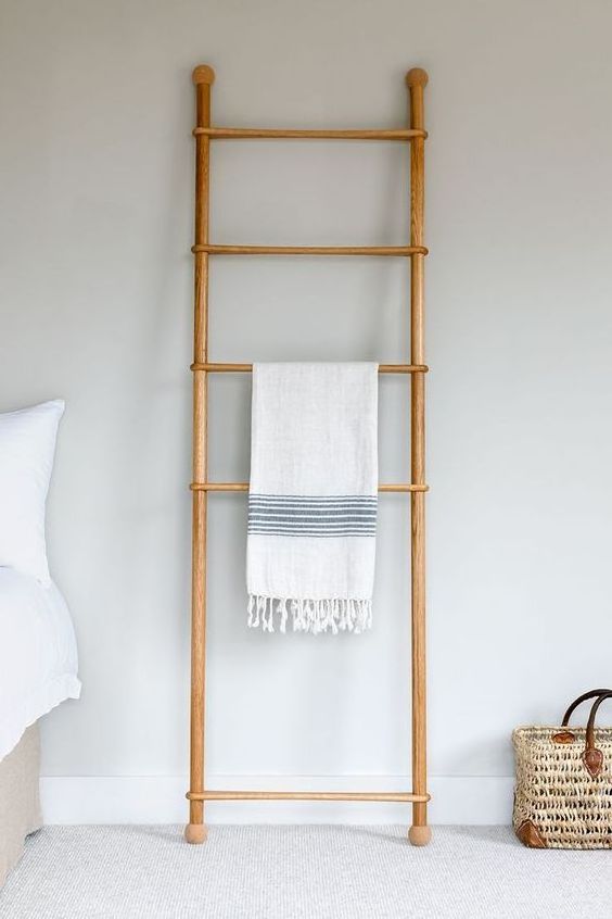 Decorative ladders for blankets & towels/ 100% organic bamboo blanket ladder high quality with free sample at Eco2go Vietnam