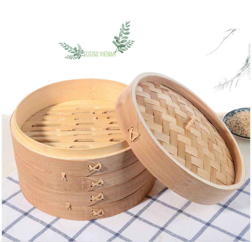 100% Natural Bamboo Steamer/Mini Bamboo Steamer Favor/ Mini bamboo Steamer With High Quality By Eco2go Vietnam