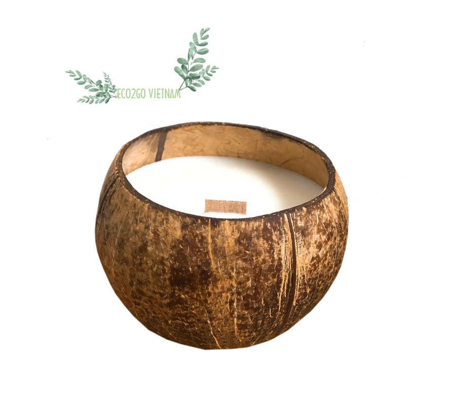 Good Price and Quality  Coconut Shell Bowl For Candle  For Lighting and Decorating at home, Hotel, Restaurant  Made by Eco2go