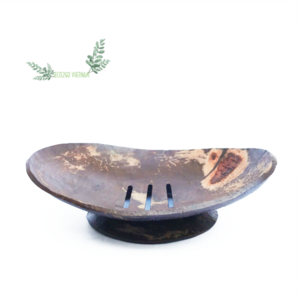 ECO-FRIENDLY COCONUT SOAP DISH/ COCONUR SOAP DISH HOLDER/ COCONUT SOAP DISH HANDMADE WITH LOGO CUSTOMIZED FROM ECO2GO VIET NAM