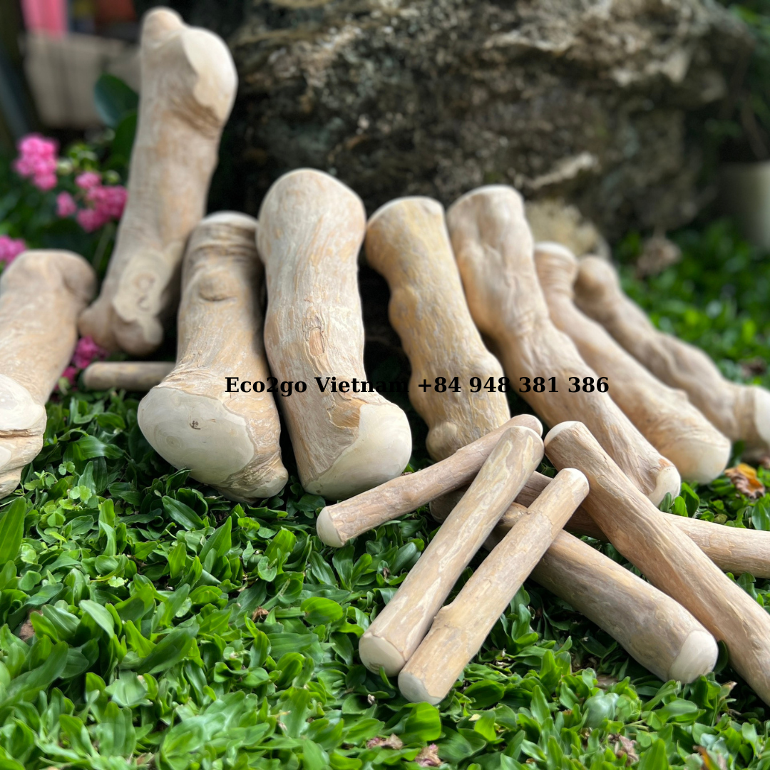 Customized Design Natural Coffee Wood Dog Chew Toys/ Coffee Wood Chew Dog Laser Logo Made In Vietnam