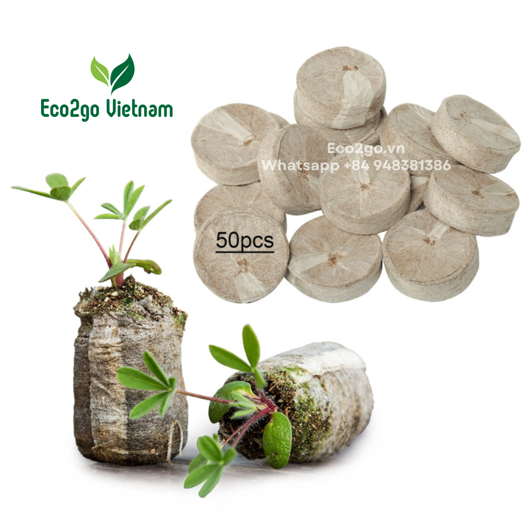 PEAT COCO PELLET COCO COIR DISC COCONUT COIR DISCS/HIGH QUALITY COMPRESSED COCO COIR PEAT FOR GARDENING AND FARMING FROM VIETNAM