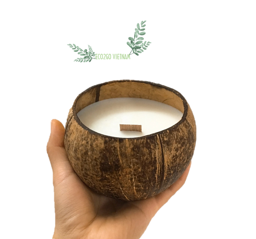 Good Price and Quality  Coconut Shell Bowl For Candle  For Lighting and Decorating at home, Hotel, Restaurant  Made by Eco2go