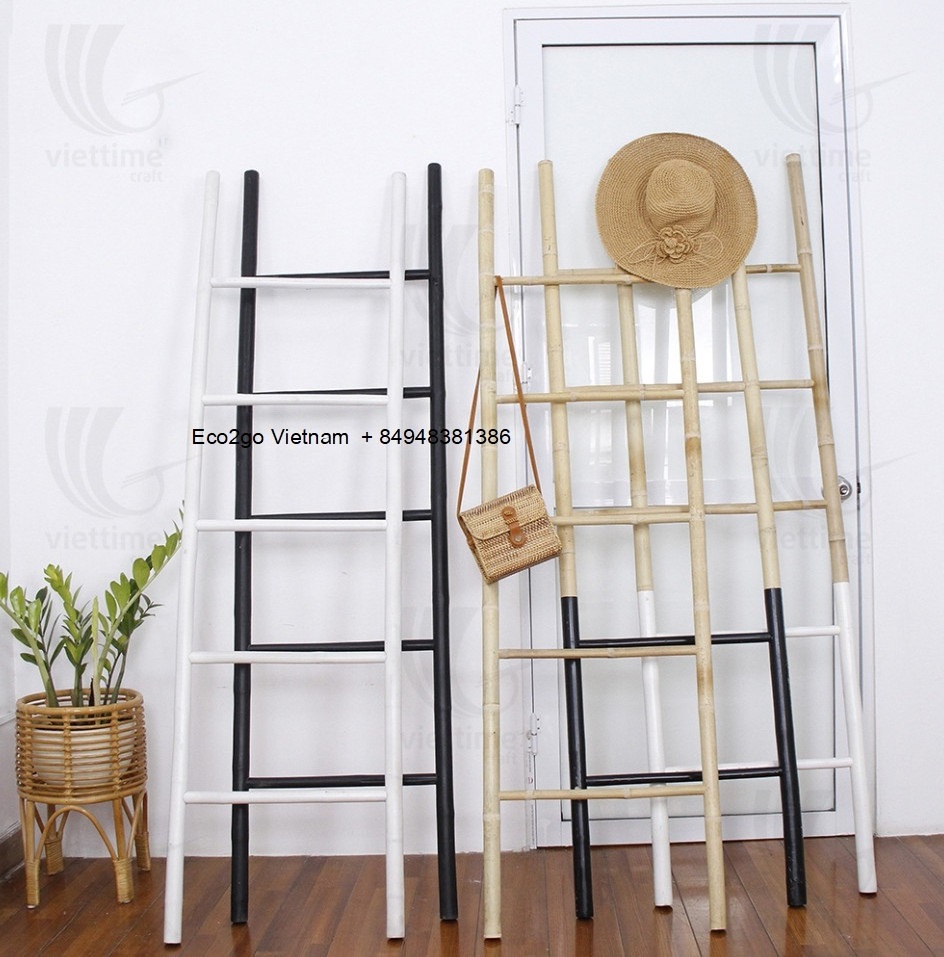 Bamboo ladder towel rack custom logo high quality/ Sustainable bamboo towel rack hanging clothes high quality with cheap price