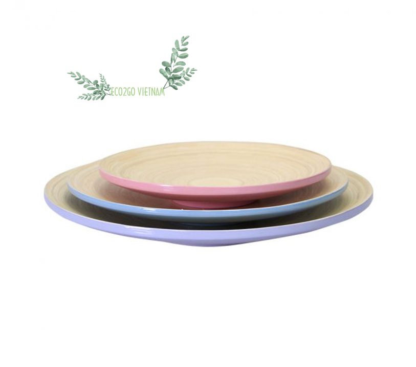 TOP SELL BAMBOO FIBER  PLATE/ BAMBOO BABY BOWLS WITH CUSTOMIZED LOGO ( whatsapp : +84-948-381-386)