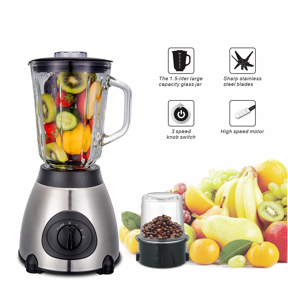 Multifunction Electric Food Powder Grinder Soybean Milk Maker Juicer Machine Stainless Steel Fresh Juice Blender with Chopper