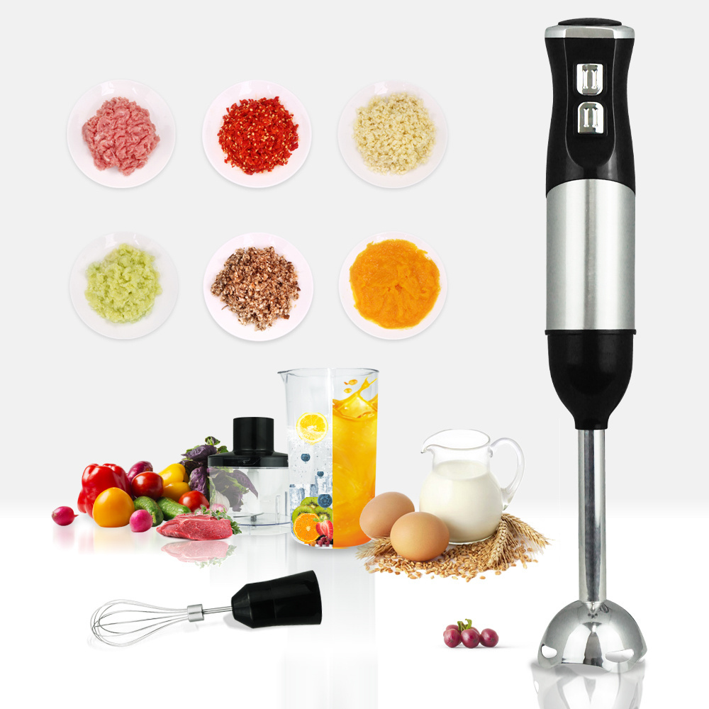 3 In 1 Stainless Steel Commercial Hand Held Mixer Grinder Chopper Set Cooking Electric Mini Stick Handheld Immersion Blender