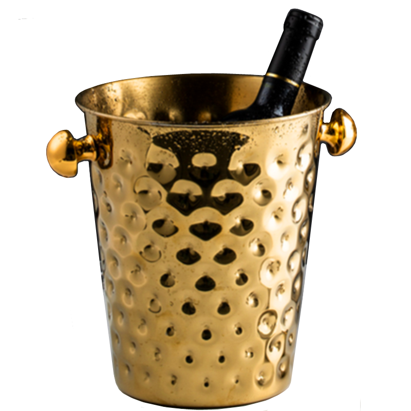 red aluminium ice bucket ice bucket stainless steel gold ice bath bucket