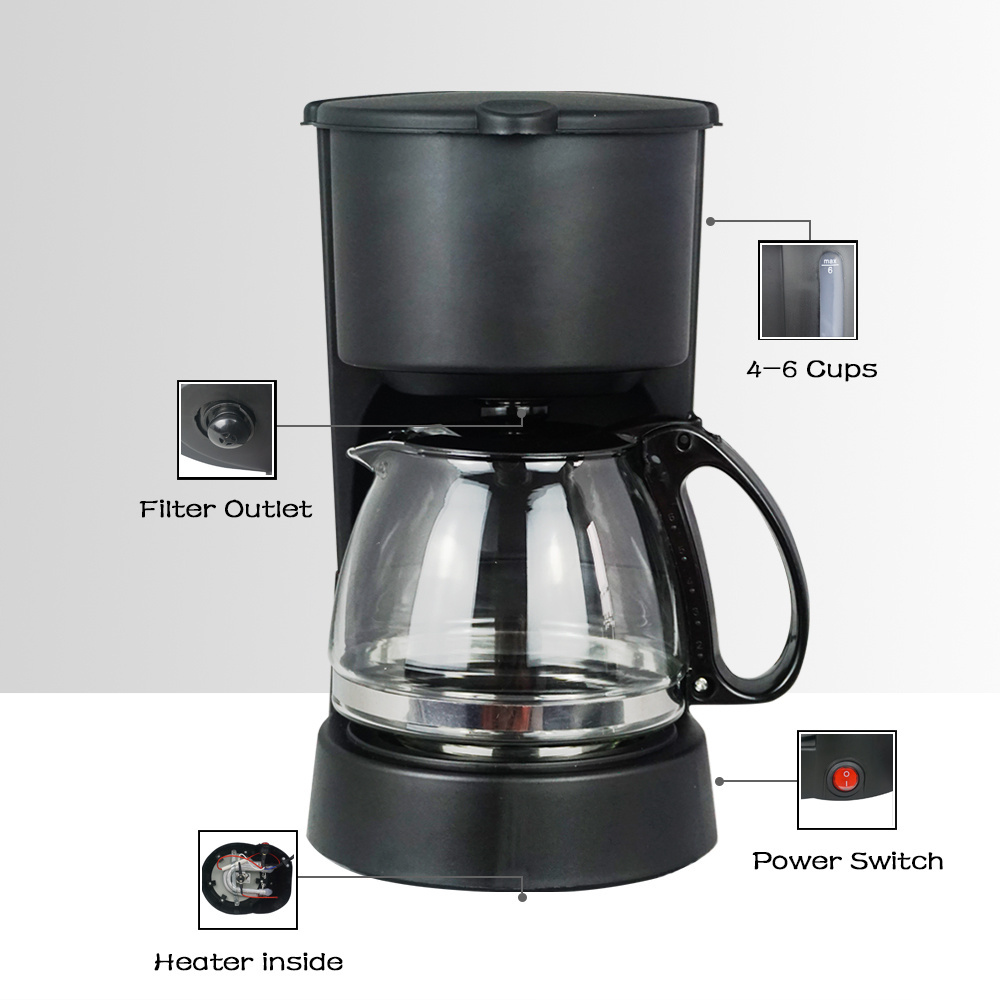 Hotel Room Semi Automatic Mini Electric Office Filter Tea Coffeemaker Machine and Home Small Portable Manual Drip Coffee Maker