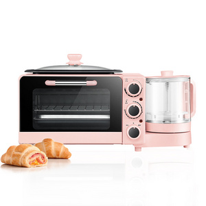 3 In 1 High Quality Family Mini Bread Toaster Oven Sandwich Machine Home 3in1 Kettle Coffee Breakfast Maker Set With Egg Cooker