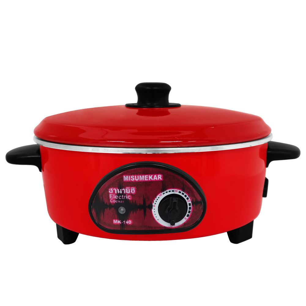 Hot Sale Cheap Multi-function Large Capacity Red Electric Hotpot and Household Use Non-Stick Cooking Skillet Soup Cooker Hot Pot