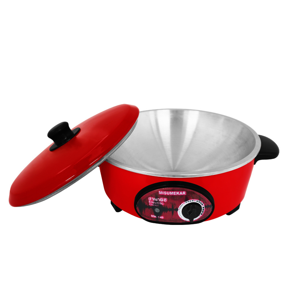 Hot Sale Cheap Multi-function Large Capacity Red Electric Hotpot and Household Use Non-Stick Cooking Skillet Soup Cooker Hot Pot