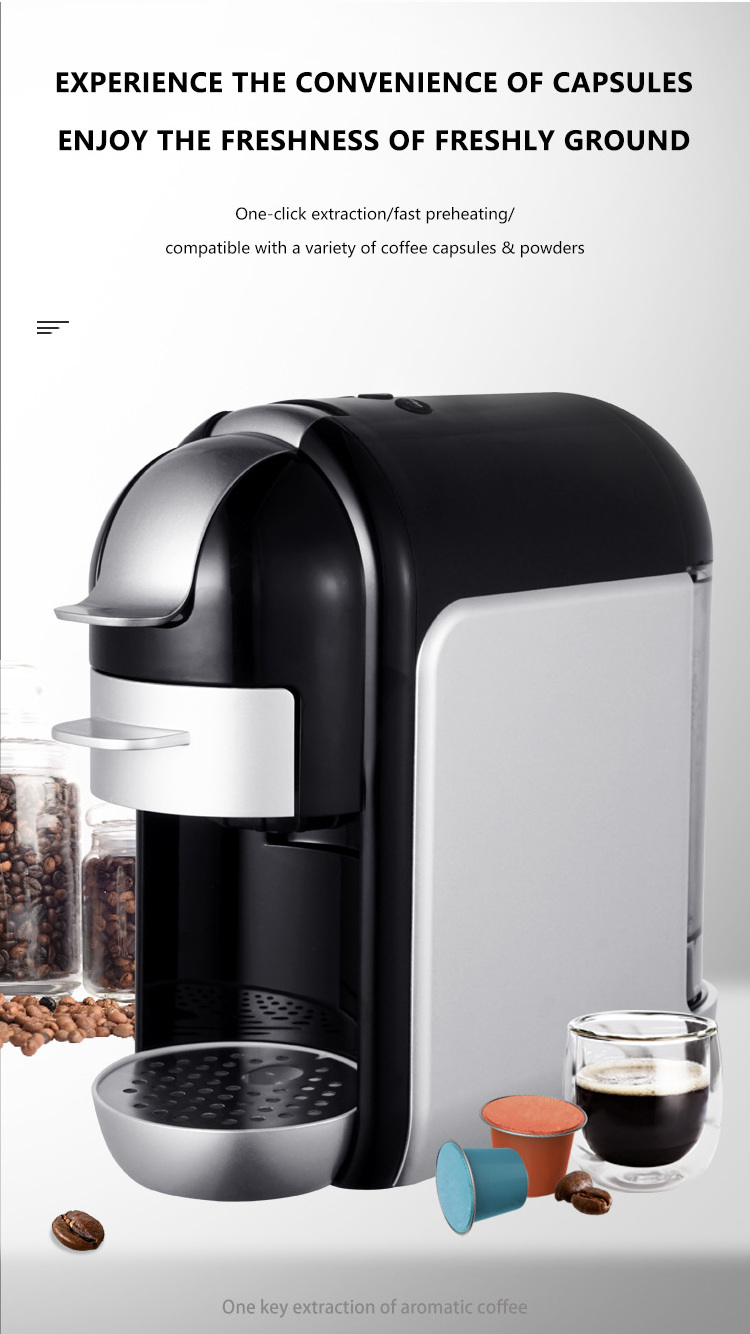 Multi Function Fully Automatic Home and Commercial Pod Italian Espresso Making Machine for Portable Mini Capsule Coffee Maker