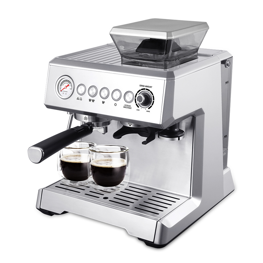 Fully Automatic Home and Commercial Barista Shop Use Espresso Maker Electric Smart Coffee Machine with Bean Grinder for Business