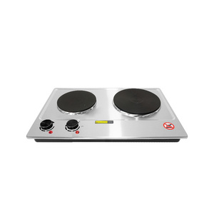 No Gas 1500W 220V 240V Electric Heat Double Hotplate High Quality 2 Burner Cooktop Power Mini Cooking Stove Portable Hot Plate