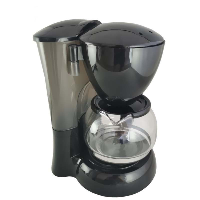 Plastic Drip Coffee Maker with Transparent Water Gauge Tank Electric Manual Glass Carafe Coffee Machine for Household Use