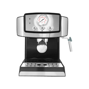 Professional 20 bar Stainless Steel Italian Espresso Cappuccino Mocha Maker Coffee Machine with Automatic Detachable Water Tank