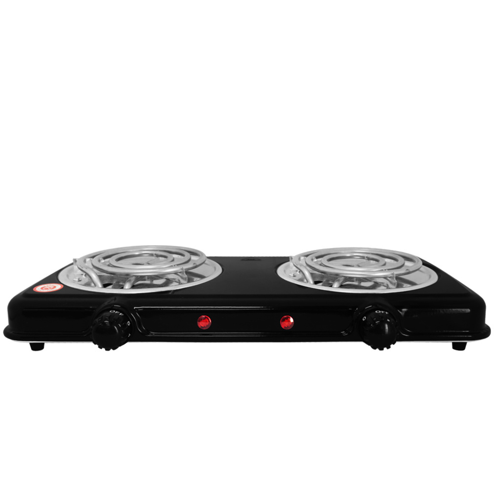 New Table Top 2 Burner Spiral Electronic Cooker Power Double Hot Plate Two Hotplate Cookware Electric Stove with Heating Coil