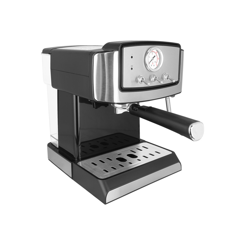 Professional 20 bar Stainless Steel Italian Espresso Cappuccino Mocha Maker Coffee Machine with Automatic Detachable Water Tank