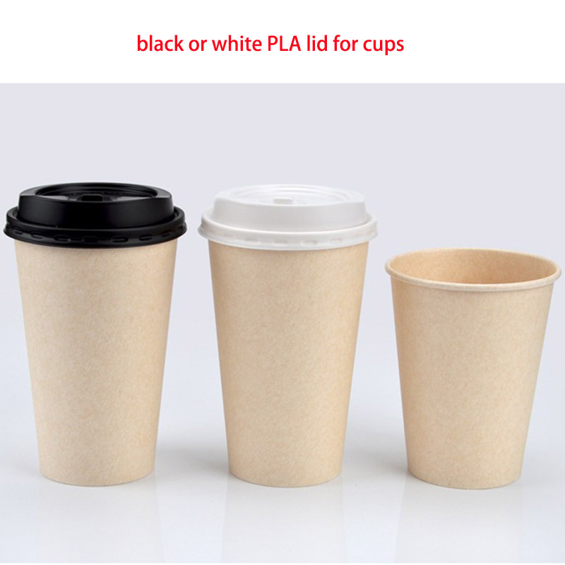 Coffee Cup with Lid Single Wall Paper Cup Wholesale biodegradable cups Paper Printed Disposable Craft Paper Beverage Round