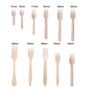 Eco friendly disposable biodegradable custom birch wood wooden fork disposable fork