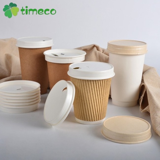 Customizable Print Ripple Paper Cups Insulated Ripple Takeaway Paper Hot Coffee Disposable Ripple Wall Coffee Paper Cup With Lid