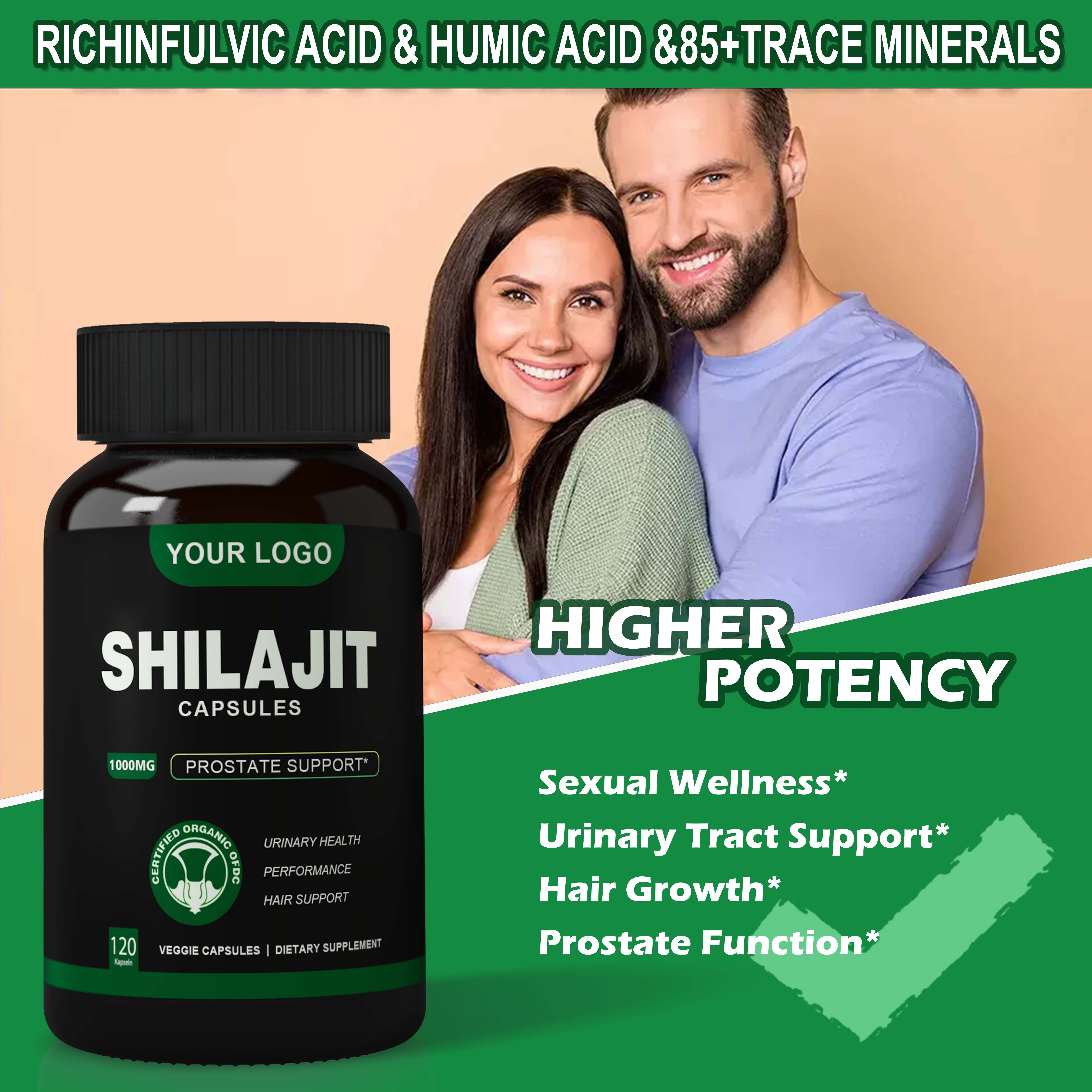 Private Label Supplement shilajit resin pure himalayan extract capsules naturel shilajit capsule