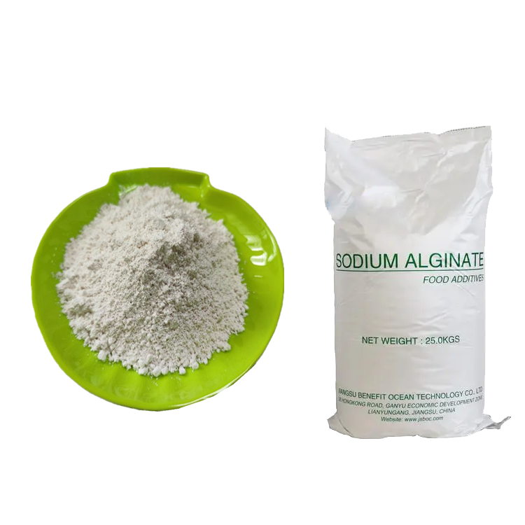 wholesales popular alginate de sodium powder 25kg food grade 99% sodium alginate