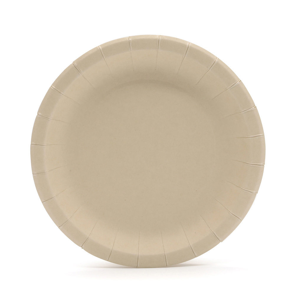 Customized Disposable Greaseproof 6 Inch Eco Friendly Paper Dishes Round Rectangle Paper Plate