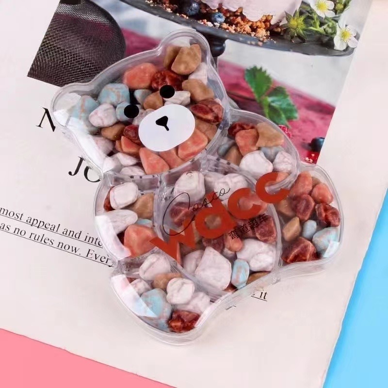 acrylic teddy bear Alphabet letter candy sweet snack Chocolate case love letter shaped acrylic candy box