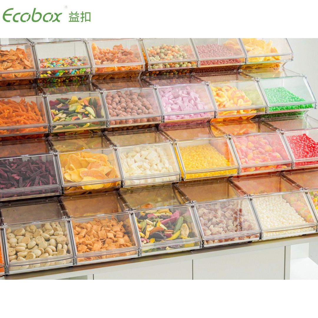 Pick and mix bulk acrylic cereal grain candy nuts display food dispenser storage container/box/bins