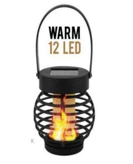 Outdoor Hanging LED Solar Garden Flame Light for Decoration Cute Rattan Solar Fire Flame Lantern