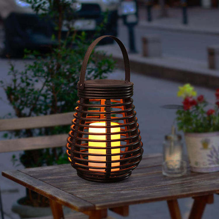 Bright max Solar candle light Hanging Lantern Waterproof LED Flickering Flameless Candle Mission Lights for Table,Outdoor