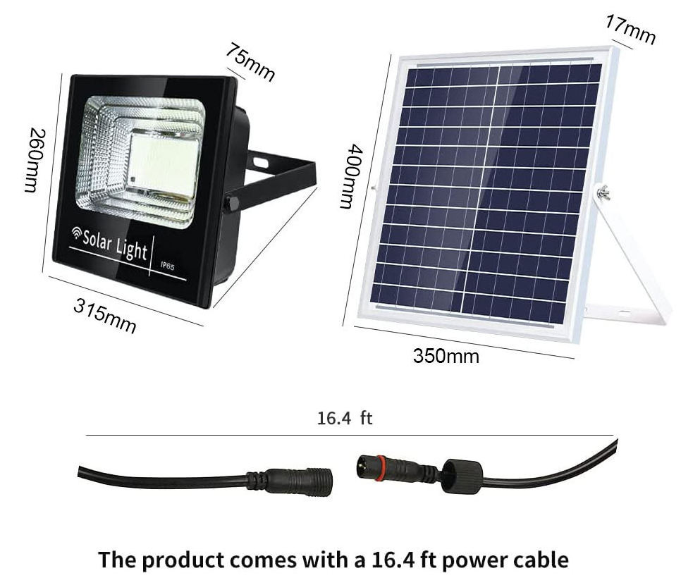 25/40/60/100/200W Powered LED Solar IP65 Waterproof 6500K Motion Sensor Detector Activated Outdoor Street Security Flood Light