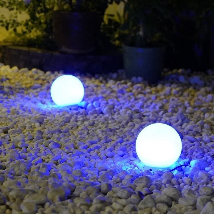 8 Bulbs RGB Ball Smart APP Control Landscape Lawn Decor Smart Deck Light LED Music Solar Smart Light