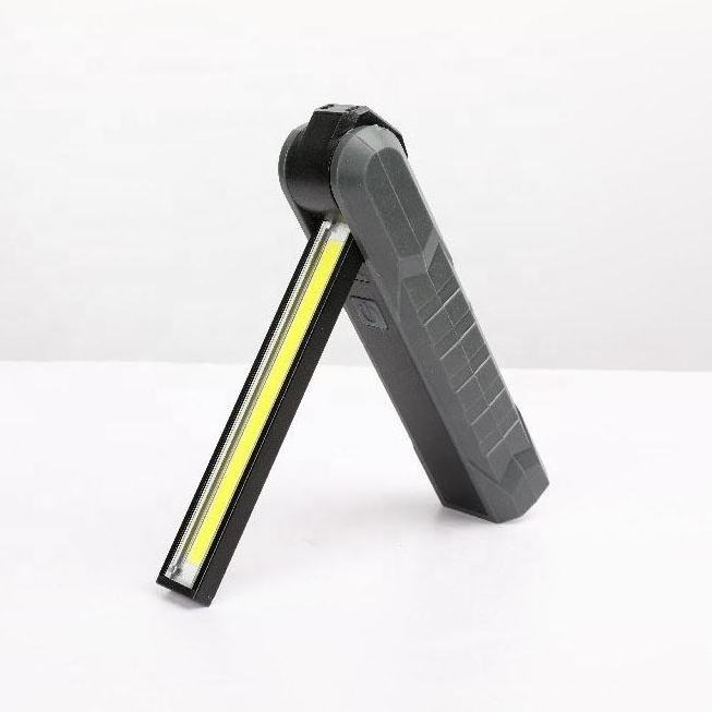 2022 New 300 lumen Folding Magnet Portable USB Rechargeable LED COB Flashlight With hook and magnet 1500 mAh Li-battery