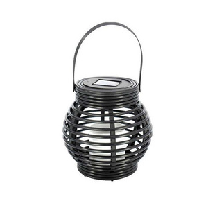 Outdoor Hanging LED Solar Garden Flame Light for Decoration Cute Rattan Solar Fire Flame Lantern